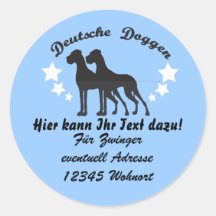 Deutsche Doggen Round Sticker