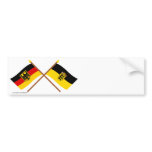 Deutschland &amp; Baden-Württemburg Flaggen, gekreuzt Bumper Stickers