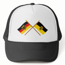 Deutschland & Baden-Württemburg Flaggen, gekreuzt Trucker Hat