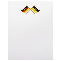 Deutschland & Baden-Württemburg Flaggen, gekreuzt letterhead by Vexillophile Deutschland & Baden-Württemburg Flaggen, gekreuzt letterhead