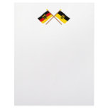 Deutschland &amp; Baden-Württemburg Flaggen, gekreuzt Letterhead Design