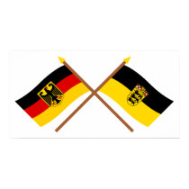 Deutschland & Baden-Württemburg Flaggen, gekreuzt posters by Vexillophile Deutschland & Baden-Württemburg Flaggen, gekreuzt posters