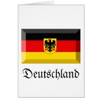 Deutschland Flag Gem Greeting Cards