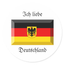 Deutschland Flag Gem stickers by Vexillophile Deutschland Flag Gem stickers