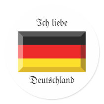 Deutschland Flag Gem stickers by Vexillophile Deutschland Flag Gem stickers