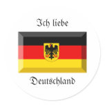Deutschland Flag Gem stickers