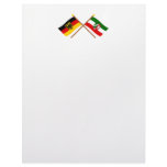 Deutschland &amp; Nordrhein-Westfalen Flaggen gekreuzt Letterhead Design