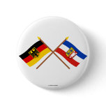 Deutschland &amp; Schleswig-Holstein Flaggen, gekreuzt Buttons