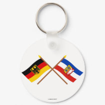 Deutschland & Schleswig-Holstein Flaggen, gekreuzt keychains