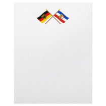 Deutschland & Schleswig-Holstein Flaggen, gekreuzt letterhead