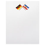 Deutschland &amp; Schleswig-Holstein Flaggen, gekreuzt Letterhead Design