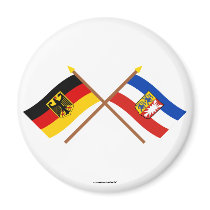 Deutschland & Schleswig-Holstein Flaggen, gekreuzt magnets
