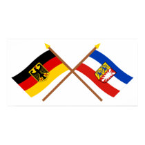 Deutschland & Schleswig-Holstein Flaggen, gekreuzt posters