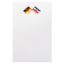 Deutschland & Schleswig-Holstein Flaggen, gekreuzt Stationery Design