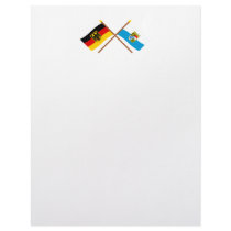 Deutschland und Bayern Flaggen, gekreuzt Letterhead