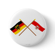 Deutschland und Brandenburg Flaggen, gekreuzt buttons