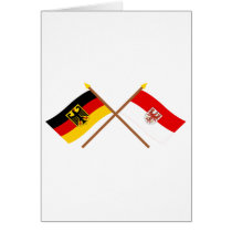 Deutschland und Brandenburg Flaggen, gekreuzt cards by Vexillophile Deutschland und Brandenburg Flaggen, gekreuzt cards