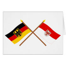 Deutschland und Brandenburg Flaggen, gekreuzt cards by Vexillophile Deutschland und Brandenburg Flaggen, gekreuzt cards