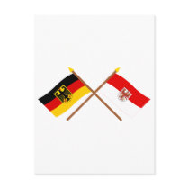 Deutschland und Brandenburg Flaggen, gekreuzt postcards by Vexillophile Deutschland und Brandenburg Flaggen, gekreuzt postcards