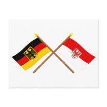 Deutschland und Brandenburg Flaggen, gekreuzt postcards by Vexillophile Deutschland und Brandenburg Flaggen, gekreuzt postcards
