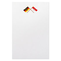Deutschland und Brandenburg Flaggen, gekreuzt stationery by Vexillophile Deutschland und Brandenburg Flaggen, gekreuzt stationery
