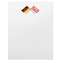 Deutschland und Bremen Flaggen, gekreuzt letterhead