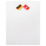 Deutschland und Hamburg Flaggen, gekreuzt Letterhead Template