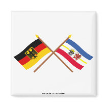 Deutschland und Mecklenburg-Vorpommern Flaggen magnets