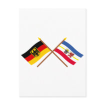 Deutschland und Mecklenburg-Vorpommern Flaggen postcards