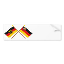 Deutschland und Rheinland-Pfalz Flaggen, gekreuzt bumper stickers by Vexillophile Deutschland und Rheinland-Pfalz Flaggen, gekreuzt bumper stickers