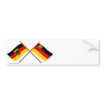 Deutschland und Rheinland-Pfalz Flaggen, gekreuzt Bumper Stickers