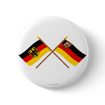 Deutschland und Rheinland-Pfalz Flaggen, gekreuzt buttons