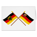 Deutschland und Rheinland-Pfalz Flaggen, gekreuzt cards