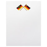 Deutschland und Rheinland-Pfalz Flaggen, gekreuzt Customized Letterhead