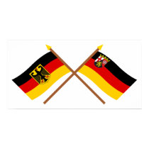 Deutschland und Rheinland-Pfalz Flaggen, gekreuzt posters by Vexillophile Deutschland und Rheinland-Pfalz Flaggen, gekreuzt posters