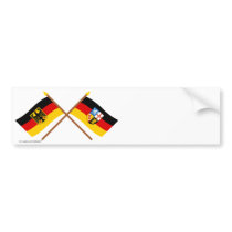 Deutschland und Saarland Flaggen, gekreuzt bumper stickers by Vexillophile Deutschland und Saarland Flaggen, gekreuzt bumper stickers