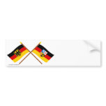 Deutschland und Saarland Flaggen, gekreuzt Bumper Stickers