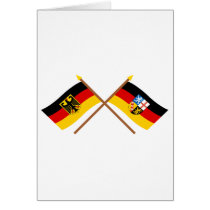 Deutschland und Saarland Flaggen, gekreuzt cards by Vexillophile Deutschland und Saarland Flaggen, gekreuzt cards