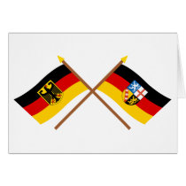Deutschland und Saarland Flaggen, gekreuzt cards by Vexillophile Deutschland und Saarland Flaggen, gekreuzt cards