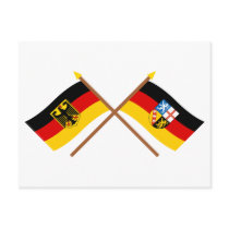 Deutschland und Saarland Flaggen, gekreuzt postcards by Vexillophile Deutschland und Saarland Flaggen, gekreuzt postcards