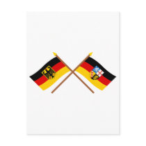Deutschland und Saarland Flaggen, gekreuzt postcards by Vexillophile Deutschland und Saarland Flaggen, gekreuzt postcards