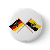 Deutschland und Sachsen-Anhalt Flaggen, gekreuzt Button