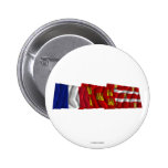 Deux-Sèvres, Poitou-Charentes & France flags Pinback Button