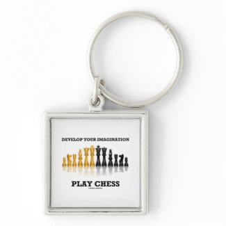 Develop Your Imagination Play Chess keychain