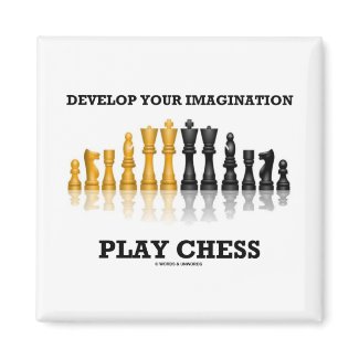Develop Your Imagination Play Chess magnet