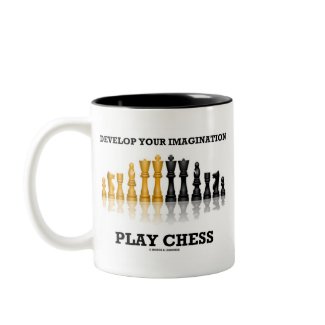 Develop Your Imagination Play Chess mug