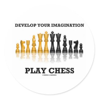 Develop Your Imagination Play Chess sticker