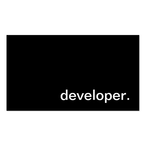 Developer Business Card (front side)