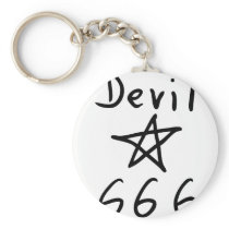 devil 666 icon key chain