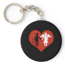 Devil and Angel in Love - Keychain